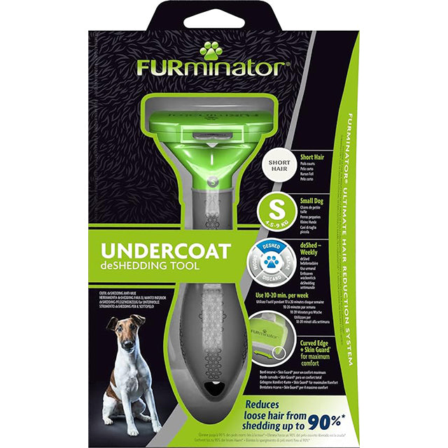 Spazzola FURminator per cani a pelo corto S con denti in acciaio inox e protezione Skin Guard