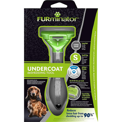 Spazzola FURminator per cani a pelo lungo taglia S con denti acciaio inox e protezione Skin Guard