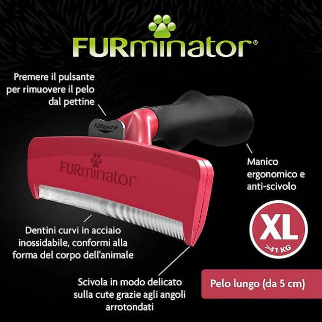 SPAZZOLA FURMINATOR PER CANI PELO LUNGO XL