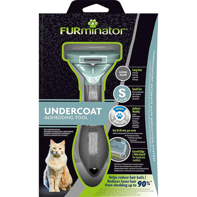 Spazzola FURminator per gatti a pelo lungo S, con denti in acciaio inox e protezione Skin Guard