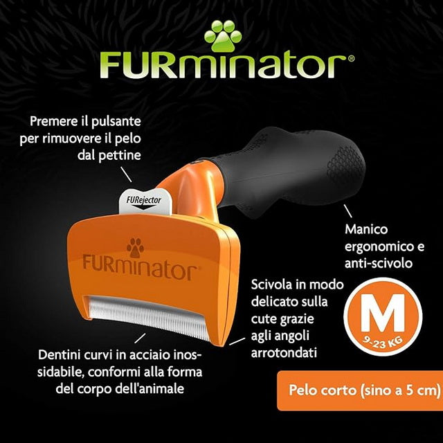SPAZZOLA FURMINATOR PER CANI PELO CORTO M