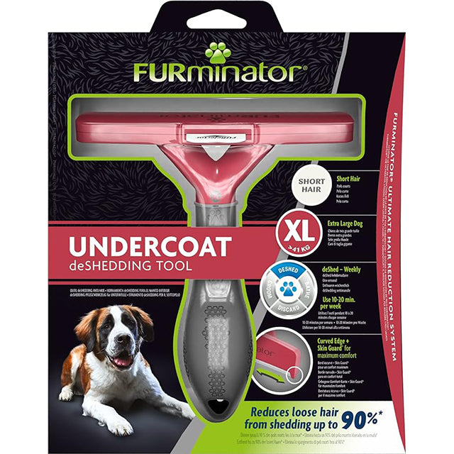 Spazzola FURminator per cani a pelo corto XL con denti in acciaio inox e protezione Skin Guard