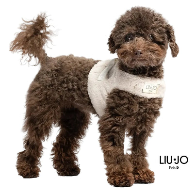 Liu Jo pettorina in pelliccia Caramel per cane