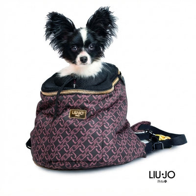Liu Jo zaino trasportino Scooter Rose Animalier per cani e gatti fino a 5 kg