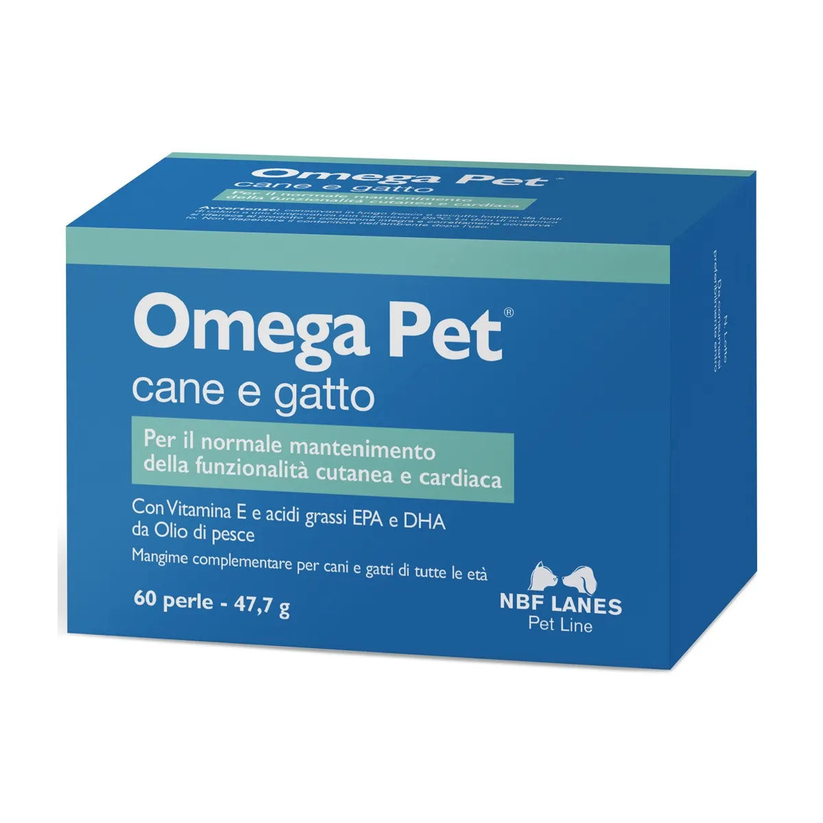 NBF Lanes Omega Pet 60 Perle per Cani e Gatti