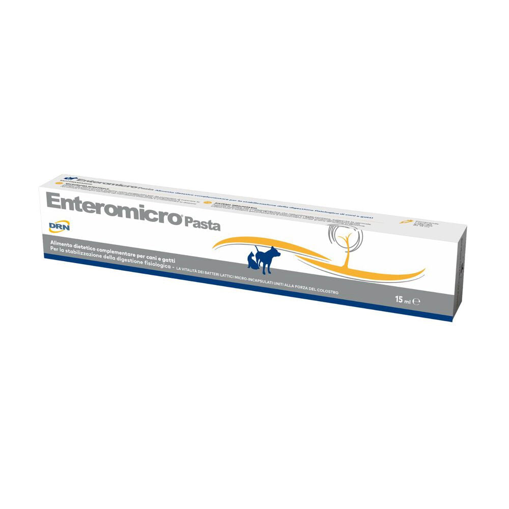 DRN Enteromicro Pasta 15 ml per Cani e Gatti per l'Equilibrio della Flora Intestinale