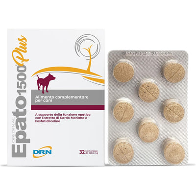 DRN Epato 1500 Plus 32 Compresse per Cani - Supporto della Funzione Epatica