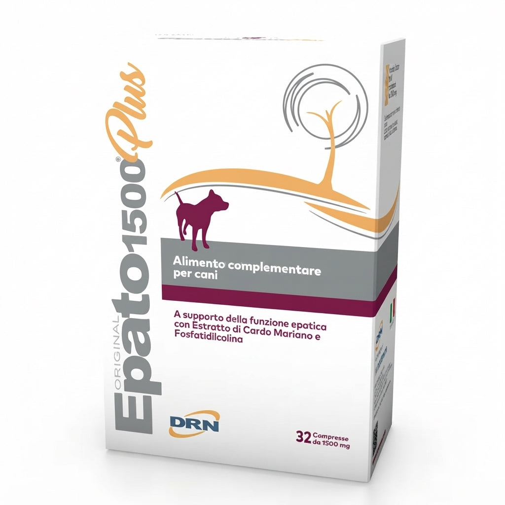 DRN Epato 1500 Plus 32 Compresse per Cani per il Supporto della Funzione Epatica