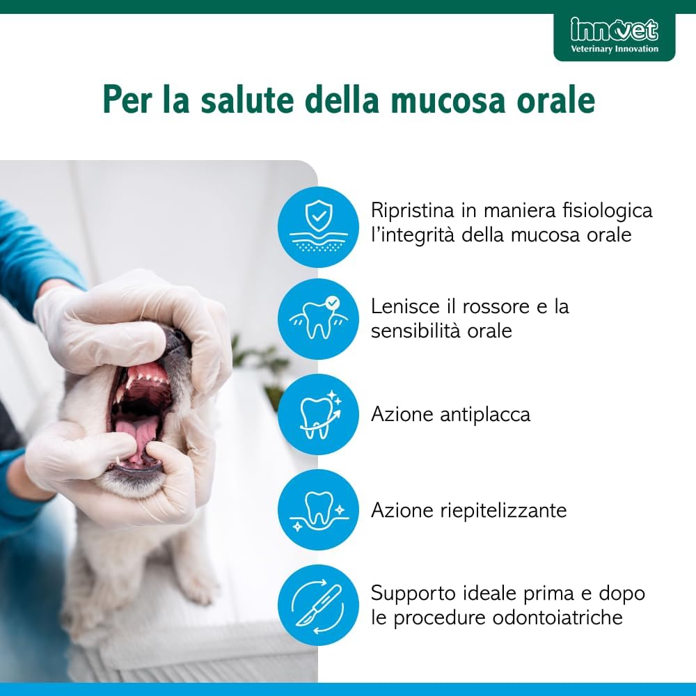 Innovet Restomyl Gel 30 ml per Cani e Gatti - Salute e Igiene della Mucosa Orale