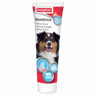 Beaphar Dentifricio Cane 100 g | Dentifricio Enzimatico Anti-Placca e Anti-Tartaro per l'Igiene Orale