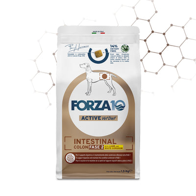 FORZA10 Intestinal Colon Fase 2 Agnello e Sorgo Bianco Alimento dietetico completo Per cani adulti Formula monoproteica 1,5 kg