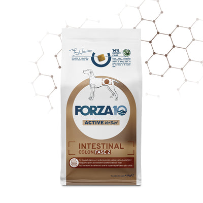 FORZA10 Intestinal Colon Fase 2 Pesce e Riso 14% di fibra alimentare Proteine di pesce idrolizzate Per cani adulti 10 kg