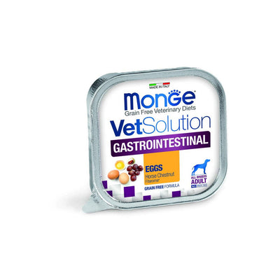 Mangime umido veterinario Monge per cane gastrointestinale, lattina da 150 g con supporto intestinale