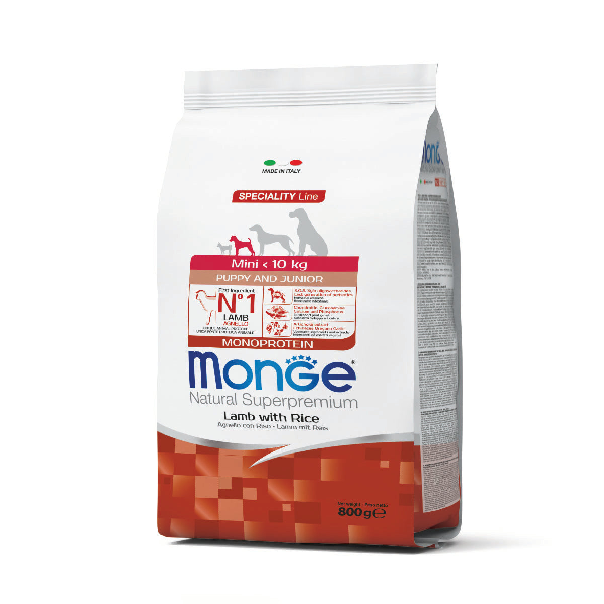 Mangime secco Monge per cani mini puppy agnello e riso monoprotein in crocchette