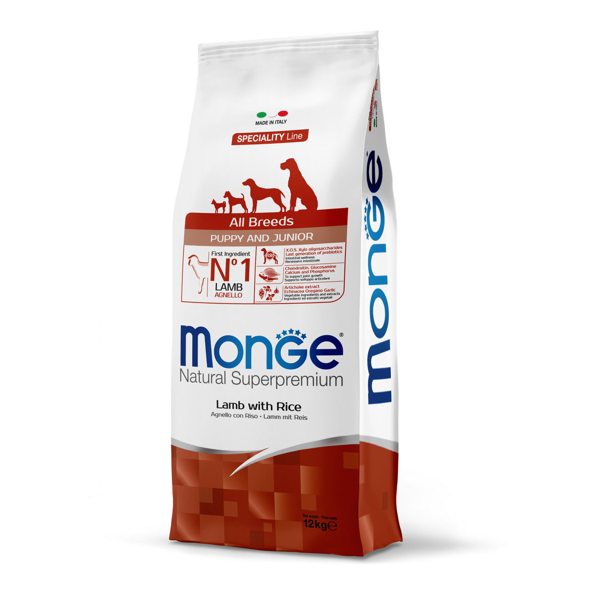 MONGE DRY DOG All breeds Puppy e Junior Agnello & riso