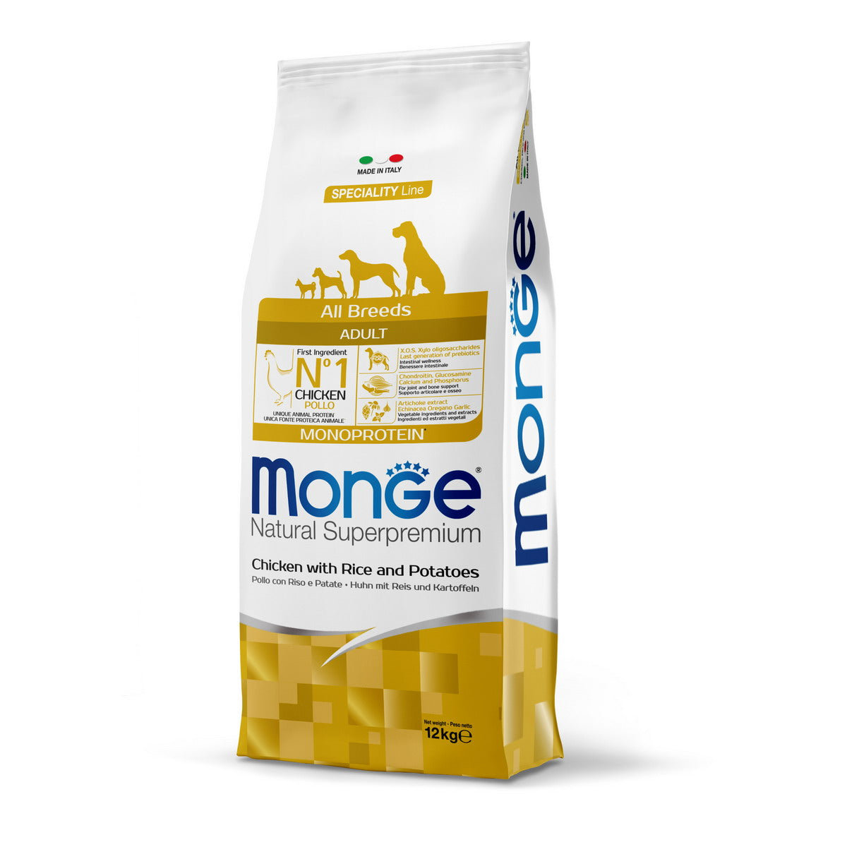 MONGE DRY DOG All breeds Adult Pollo, riso & patate MONOPROTEIN