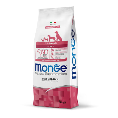 MONGE DRY DOG All breeds Adult Manzo e riso MONOPROTEIN