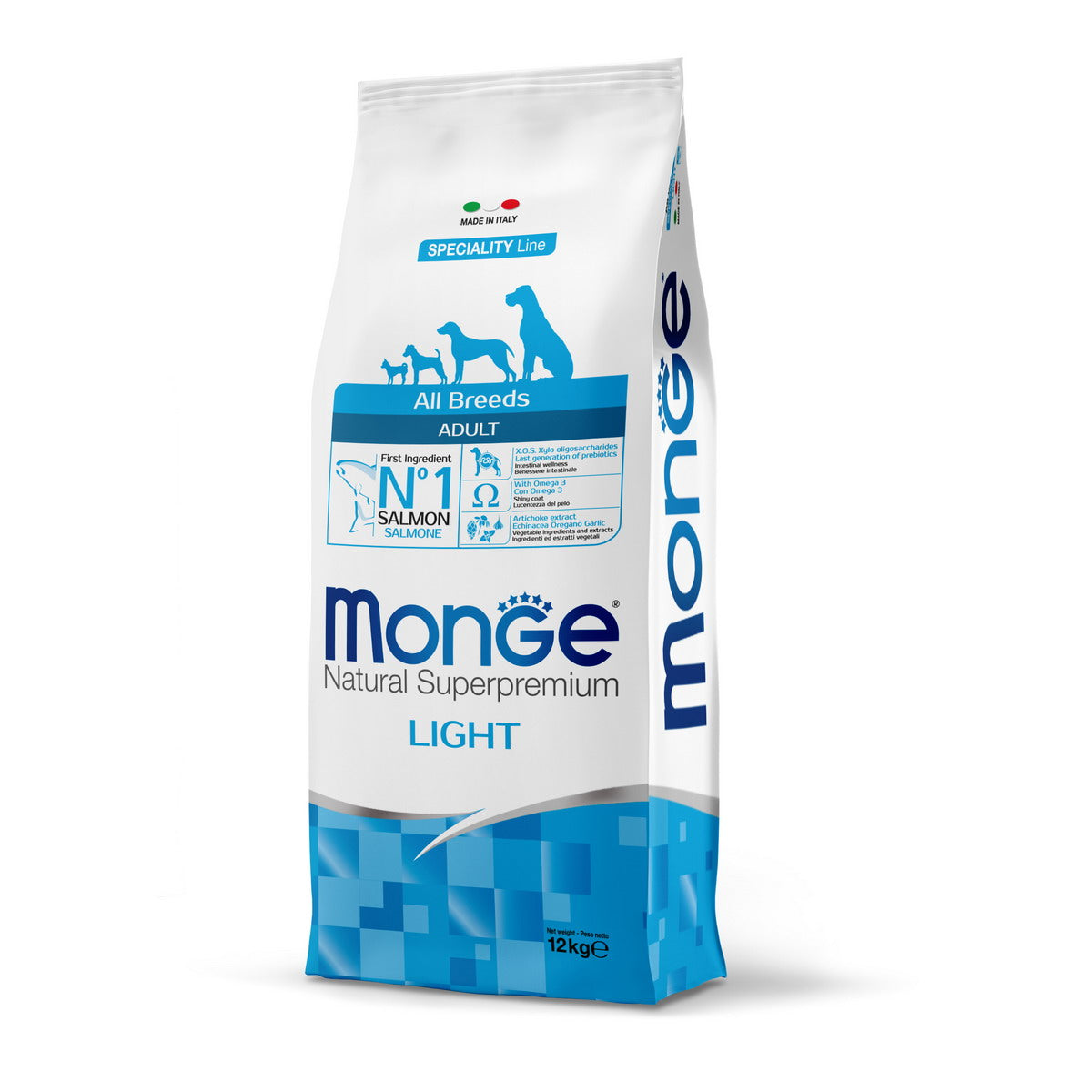 MONGE DRY DOG All breeds Adult Light - Salmone & riso MONOPROTEIN
