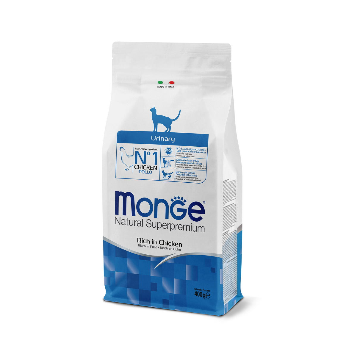 Mangime secco Monge Urinary per gatti adulti con pollo, supporto vie urinarie