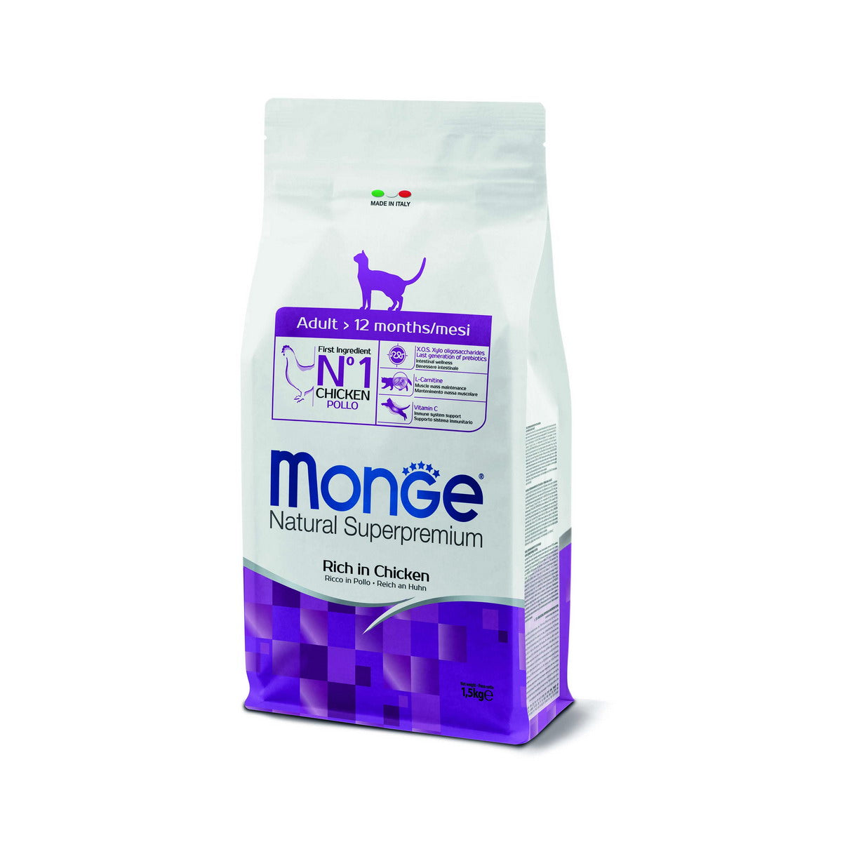 Mangime secco Monge DRY CAT Adult al pollo per gatti adulti in crocchette