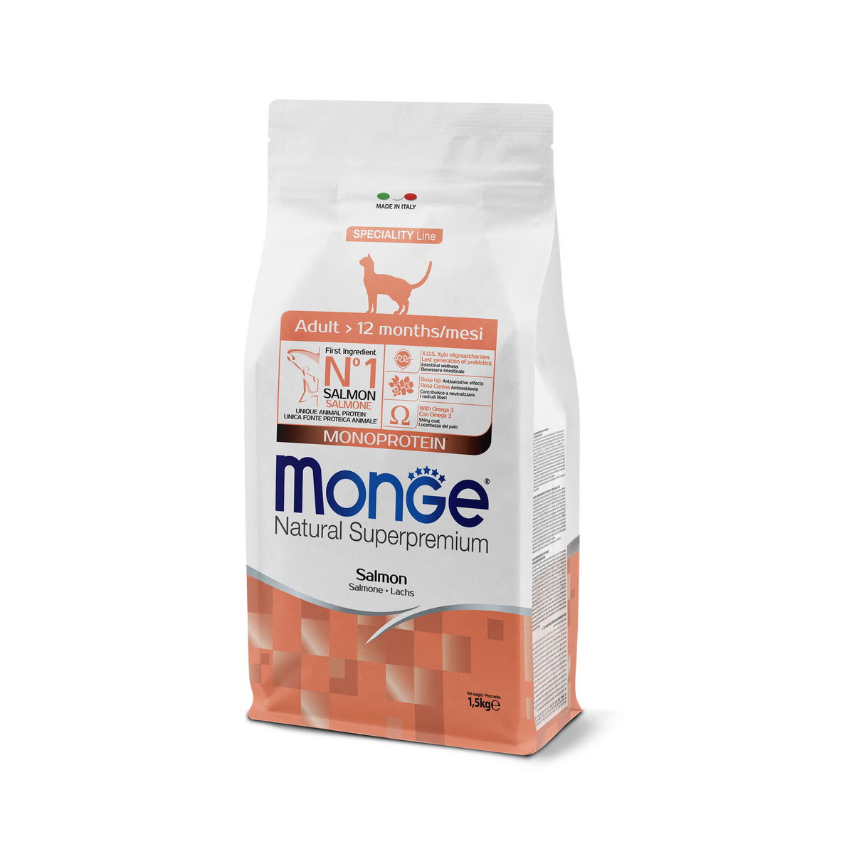 MONGE DRY CAT ADULT MONOPROTEIN salmone