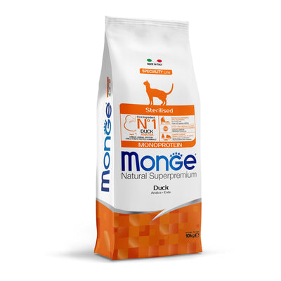 MONGE DRY CAT STERILISED MONOPROTEIN anatra
