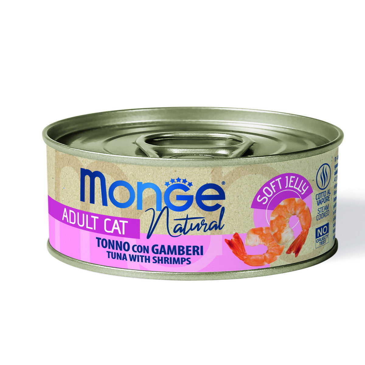 Monge Natural Superpremium Cat Adult Tonno con Gamberi Jelly 80 g