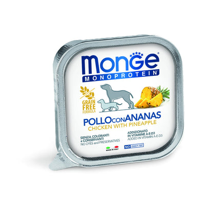 Paté Monge Monoprotein per cane con pollo e ananas in vaschetta 150 g