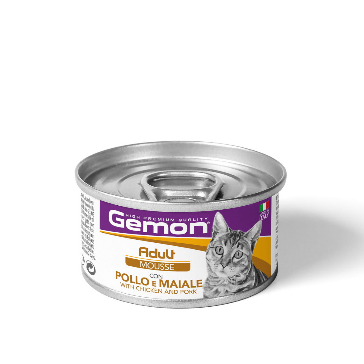 Mousse GEMON Adult per gatti con pollo e maiale, confezione da 85 g