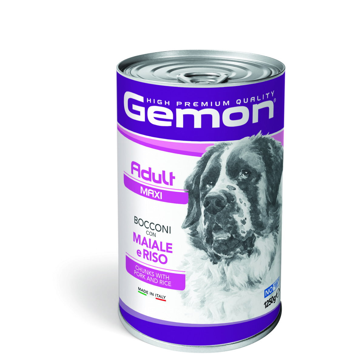Mangime Gemon Dog Adult Maxi Bocconi con Maiale e Riso 1250 g per cani adulti di taglia grande