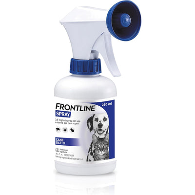 Spray antiparassitario Frontline 250 ml per cani e gatti contro pulci e zecche