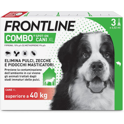 Antiparassitario Frontline Combo in pipette per cani 40-60 kg, confezione da 3 pipette