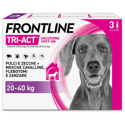 Frontline Tri-Act antiparassitario spot-on 3 pipette per cani 20-40 kg