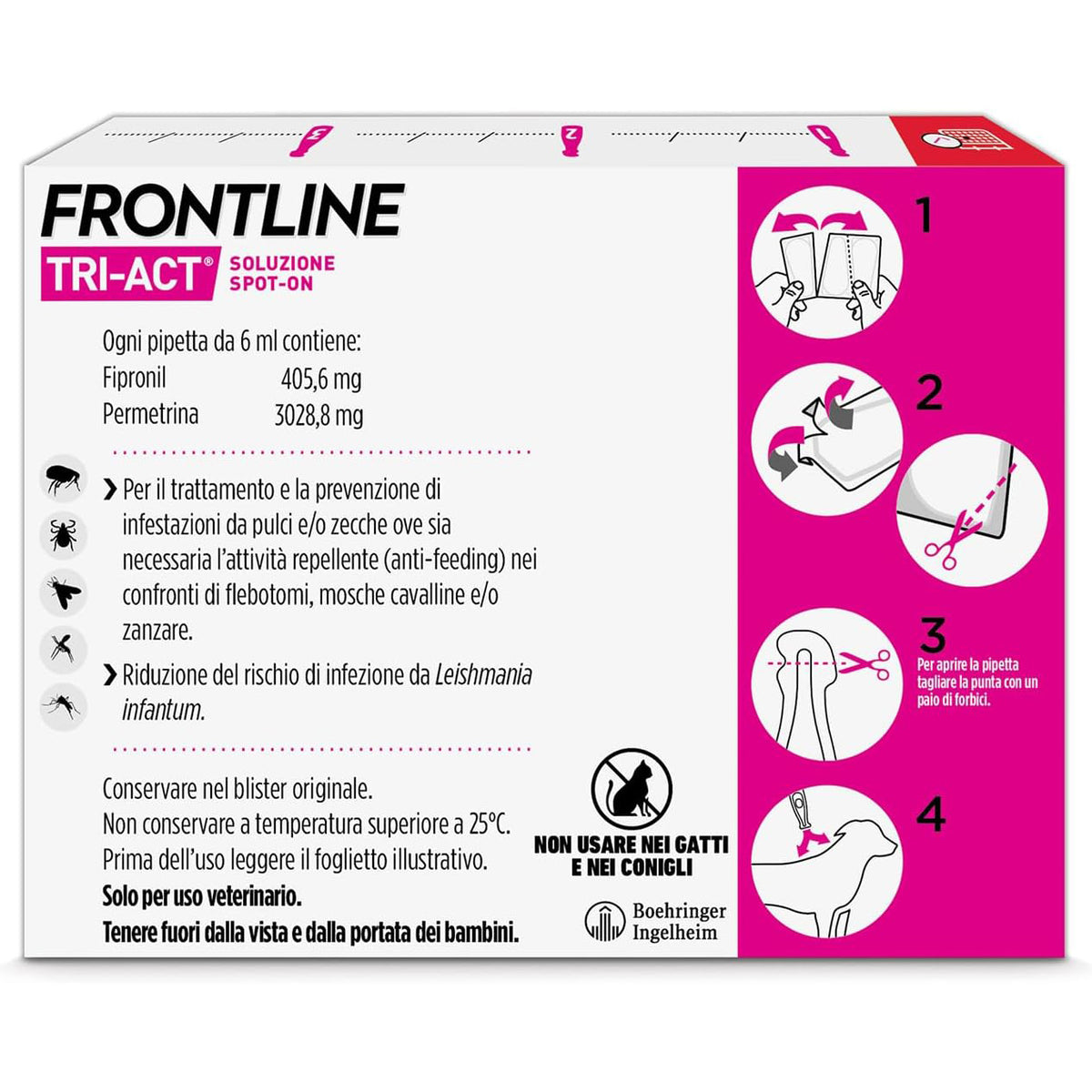 FRONTLINE TRI ACT 40-60 KG 3 PIPETTE