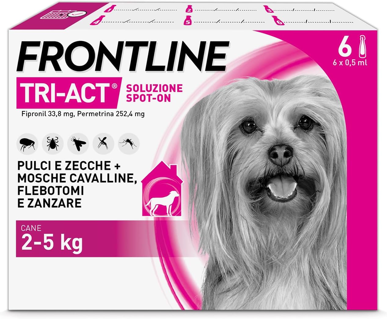 FRONTLINE TRI ACT 2-5 KG 6 PIPETTE