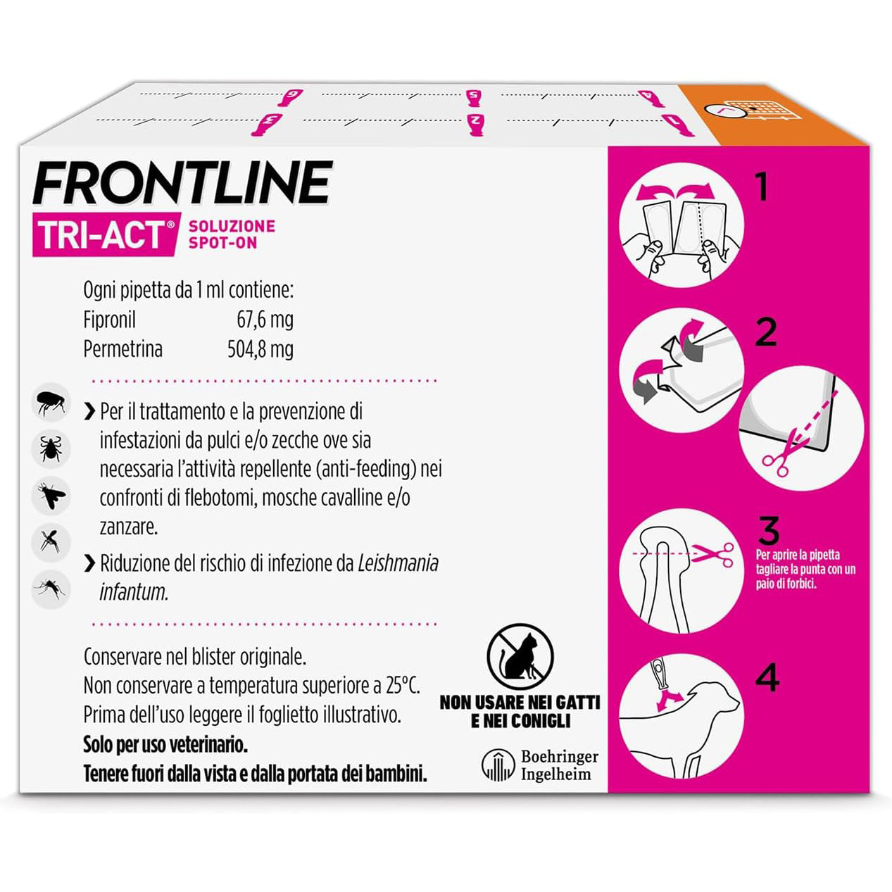 FRONTLINE TRI ACT 5-10KG 6 PIPETTE