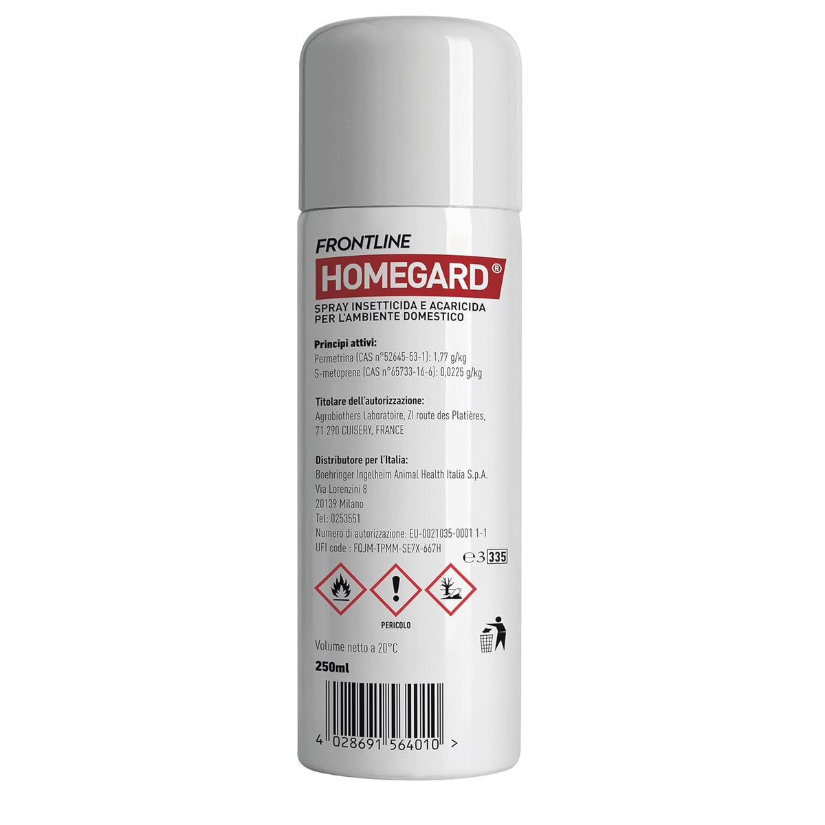 Spray insetticida Frontline Homegard 250 ml per ambienti domestici