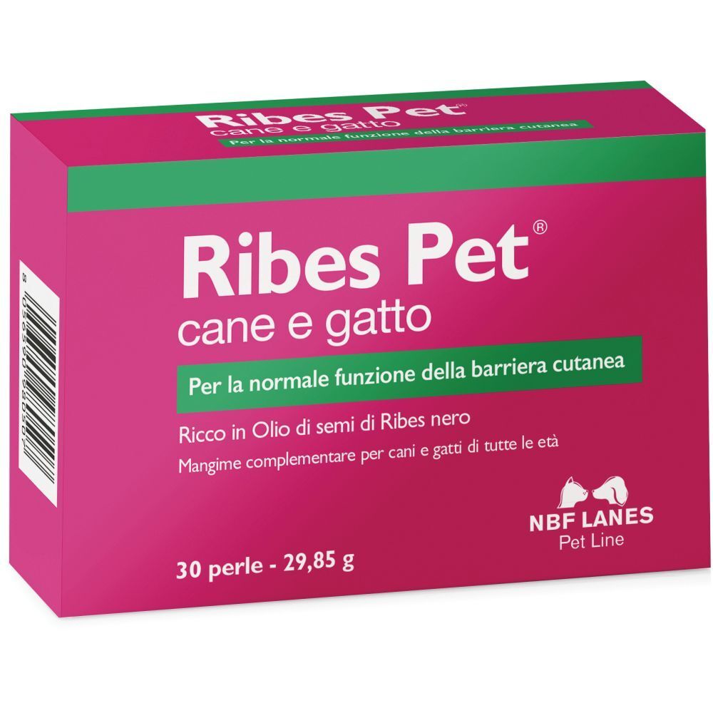 Integratore pet perle Omega 3 e 6 per cani e gatti, confezione da 30 perle gelatinose