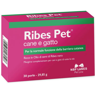 Integratore pet perle Omega 3 e 6 per cani e gatti, confezione da 30 perle gelatinose