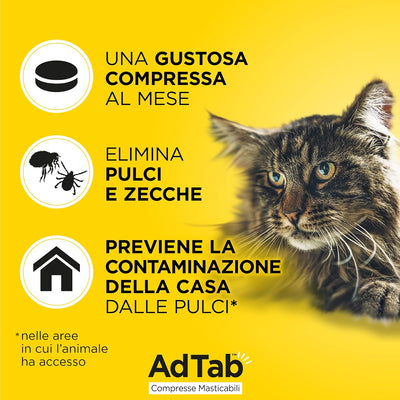 ADTAB GATTO 2-8 KG 48 MG AZZURRO 3 COMPRESSE