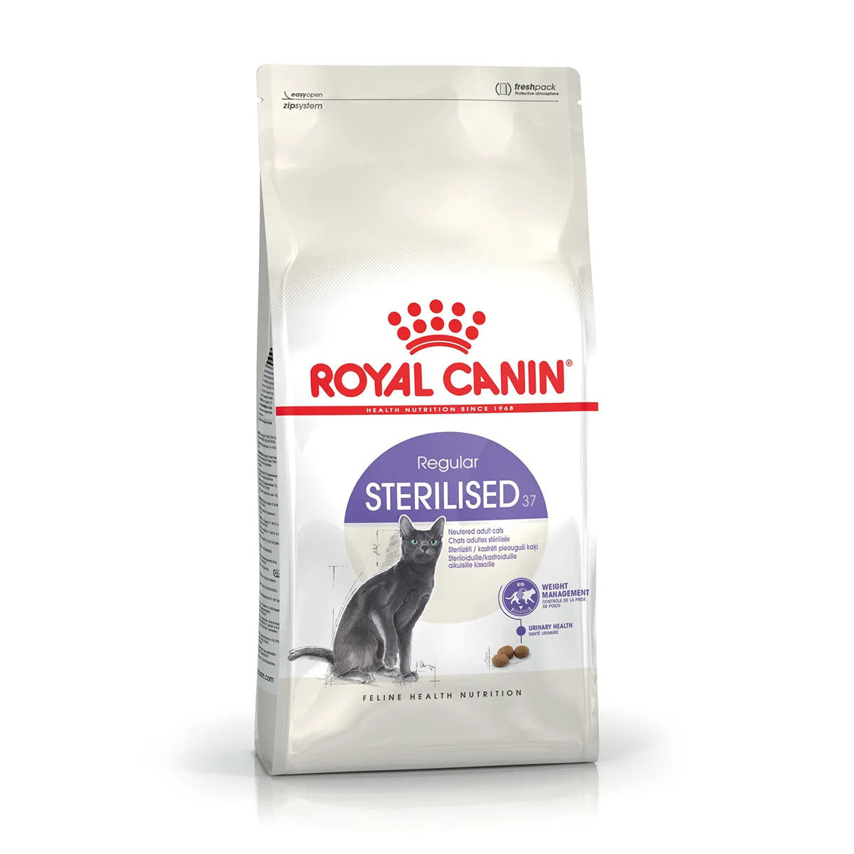 ROYAL CANIN Sterilised 37 Per Gatti Adulti Sterilizzati Da 1 a 7 anni Controllo del peso Supporto del sistema urinario 2 kg