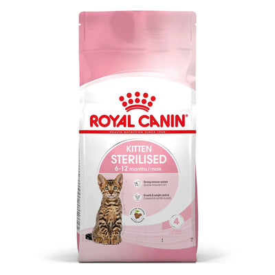 Mangime secco Royal Canin per gatti kitten sterilizzati, confezione da 2 kg con crocchette