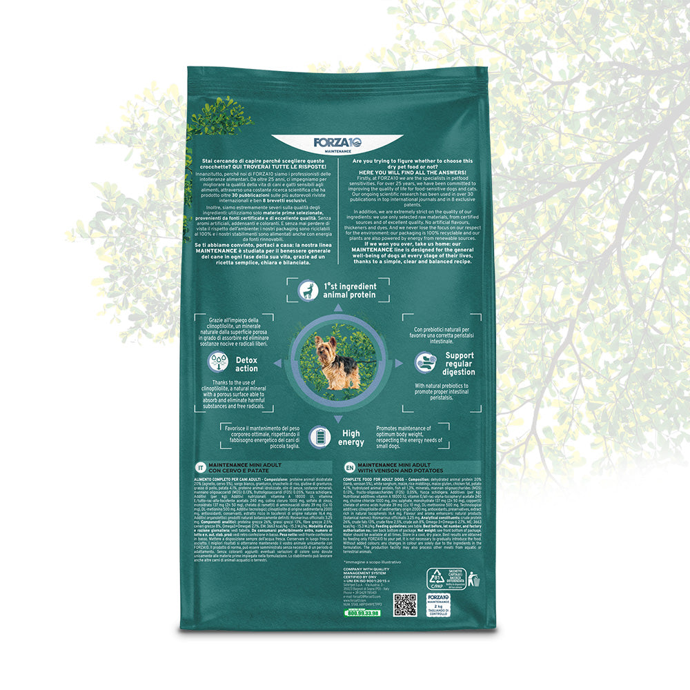 FORZA 10 CERVO E PATATE ADULT MINI 2 KG