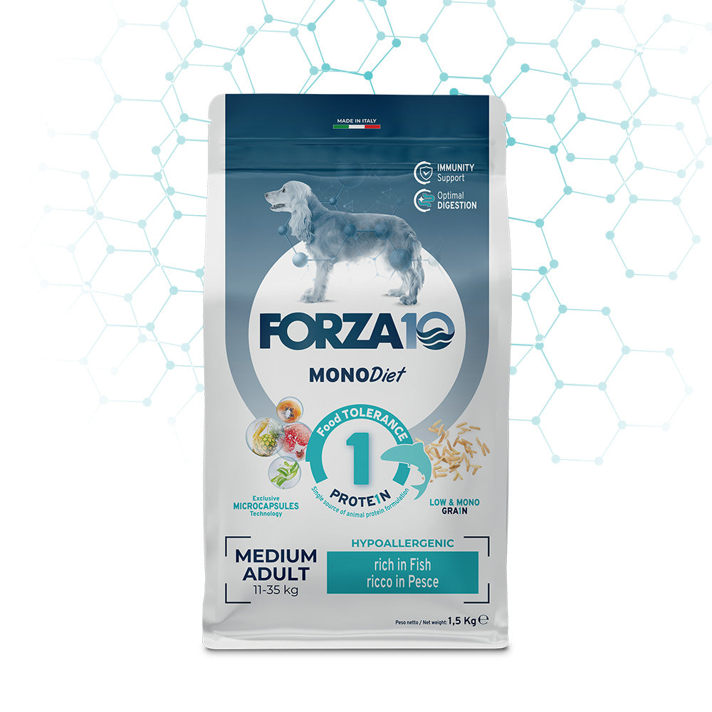 Mangime completo per cani adulti medio Forza 10 Diet Pesce ipoallergenico 1,5 kg