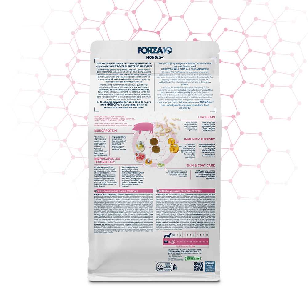 FORZA 10 DIET MAIALE E PATATE ADULT MINI 1,5 KG