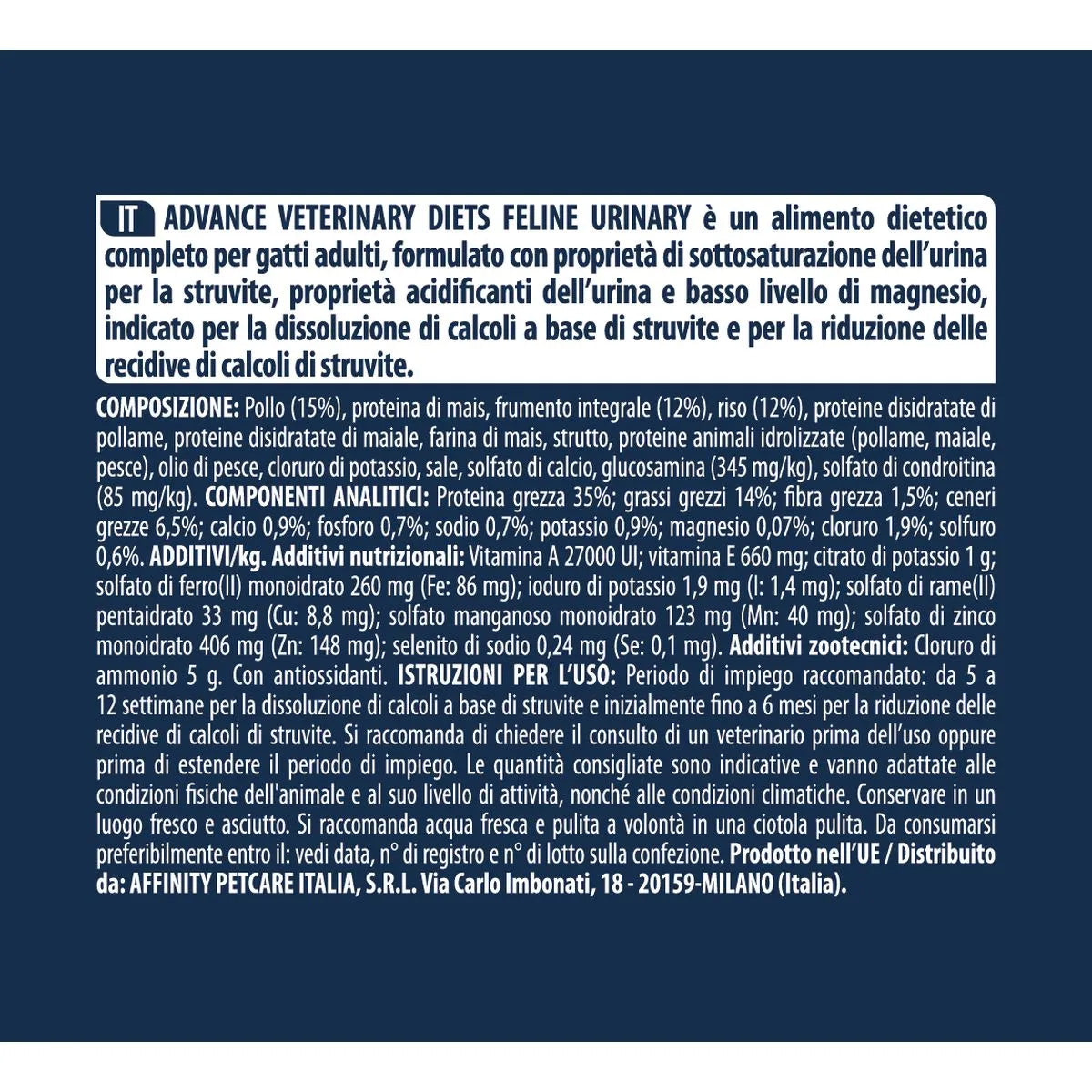 ADVANCE CAT URINARY 8 KG