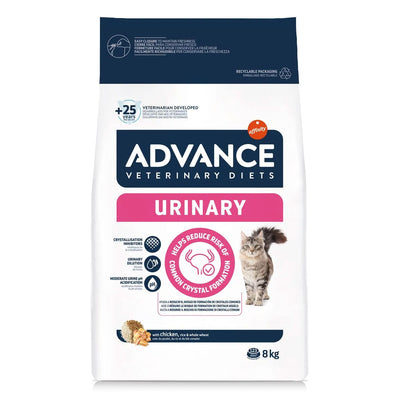 Mangime dietetico Advance Cat Urinary per gatti adulti, confezione da 8 kg per la salute urinaria