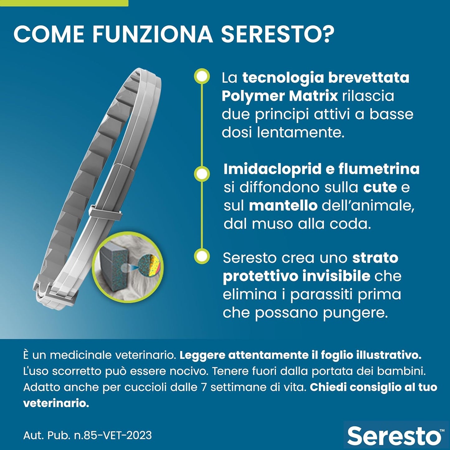 SERESTO COLLARE Cane fino 8kg