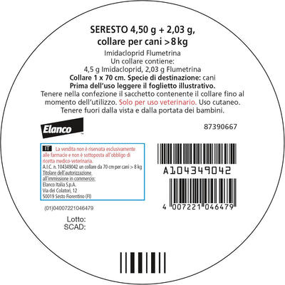 SERESTO COLLARE Cane oltre 8kg