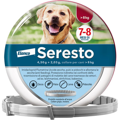 Collare antiparassitario Seresto per cani oltre 8 kg con protezione fino a 8 mesi
